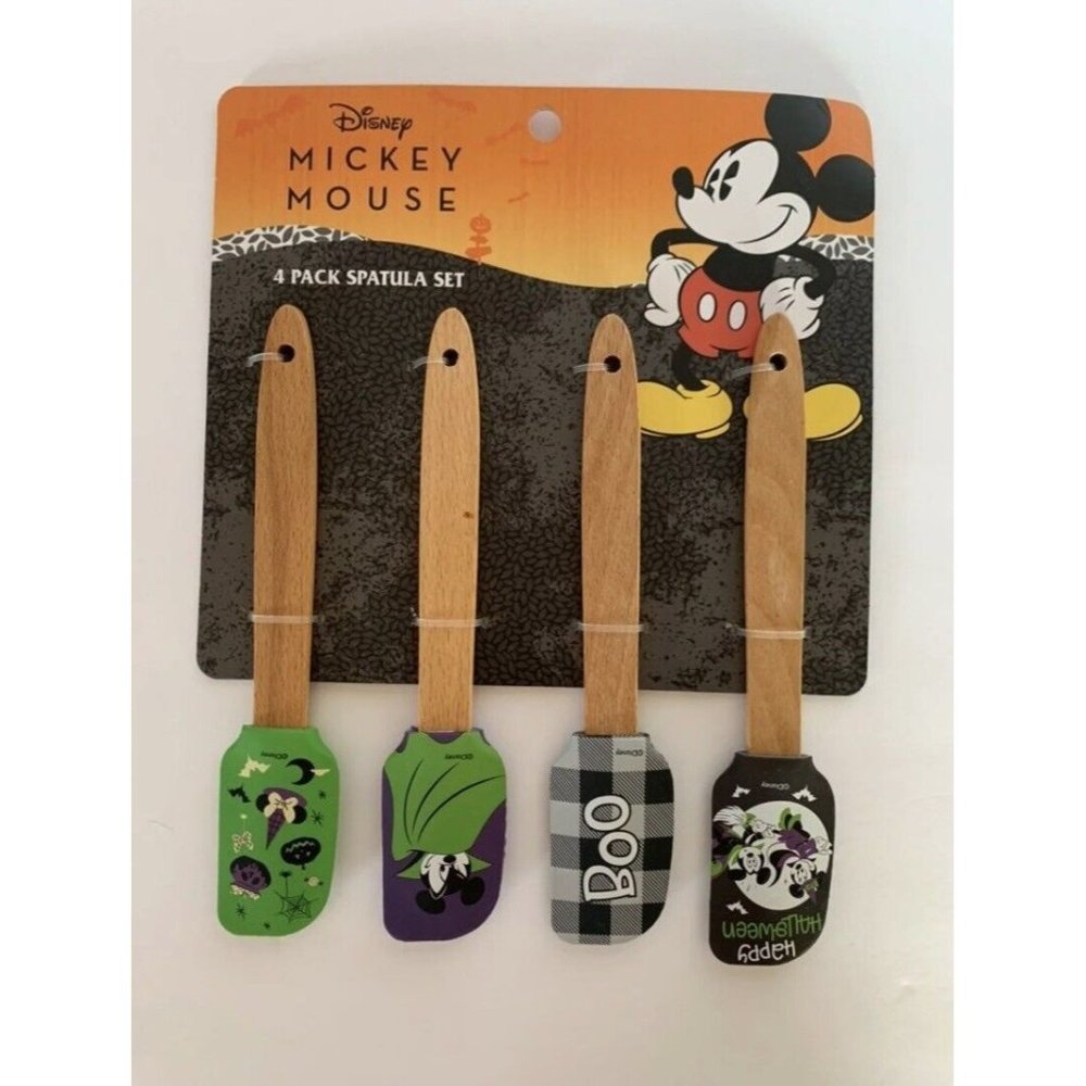 Disney Halloween Mickey Minnie Mouse Spatula Set - 4 Pack